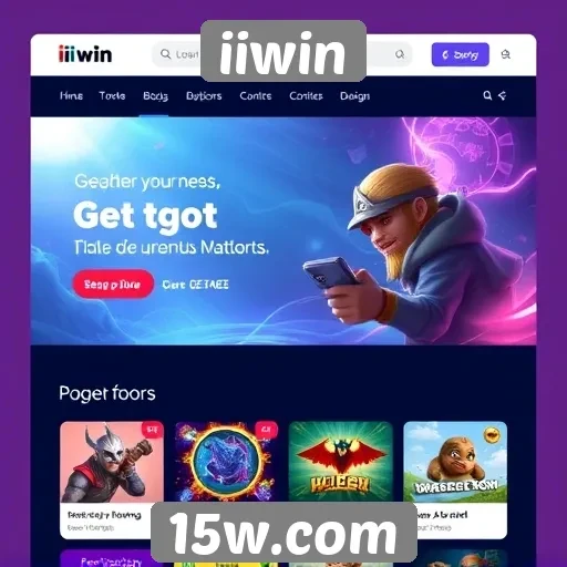 Tendências de design no site de jogos iiwin